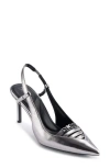 Dkny Malden Slingback Pointed Toe Pump In Nickel