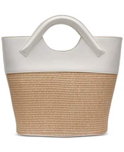 Dkny Malena Small Bucket Crossbody Bag In Natural,marshmallow