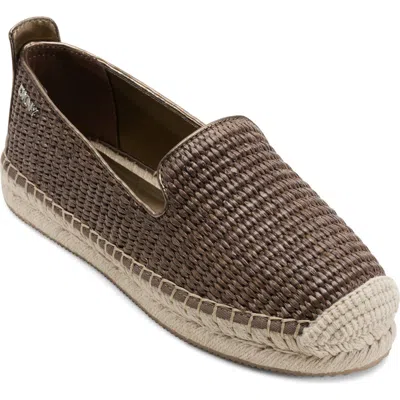 Dkny Mallandra Platform Espadrille Flat In Brown,bronze