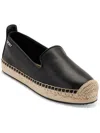 Dkny Mallandra Womens Leather Slip On Espadrilles In Black