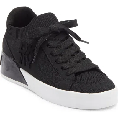 Dkny Mallory Knit Sneaker In Black