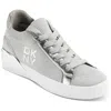 Dkny Mallory Womens Slip On Lace Up Casual And Fashion Sneakers In Grey,silver