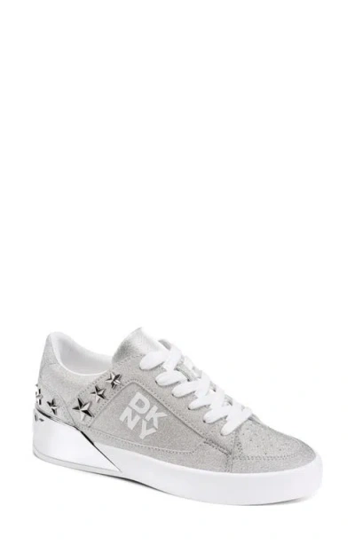 Dkny Manserra Embellished Platform Sneaker In Gray