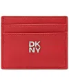Dkny Margot 4-card Slots Slim Cardcase In Red