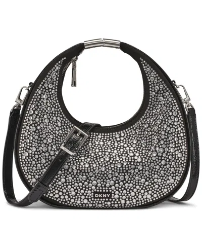 Dkny Margot Crescent Top Zip Small Crossbody Bag In Animal Print