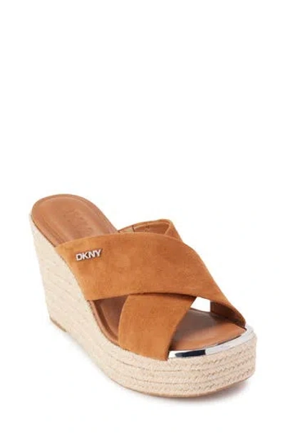 Dkny Maryn Espadrille Wedge Platform Sandal In Brown