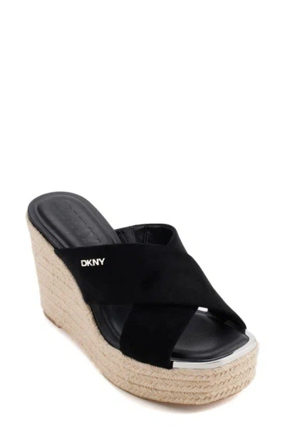 Dkny Maryn Platform Slide Sandal In Black