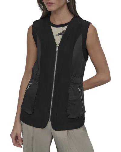 Dkny Matte Vest In Black