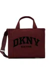 Dkny Medium Hadlee Logo-print Tote Bag In Burgundy