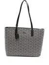 Dkny Medium Logo-pattern Tote Bag In Black