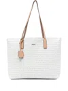 Dkny Medium Logo-pattern Tote Bag In White