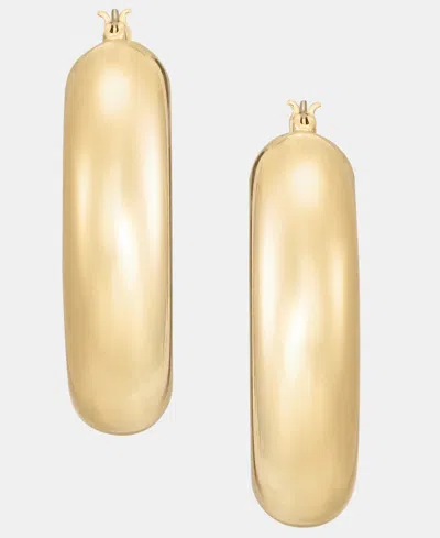 Dkny Medium Thick Hoop Earrings, 1.6" In Gold