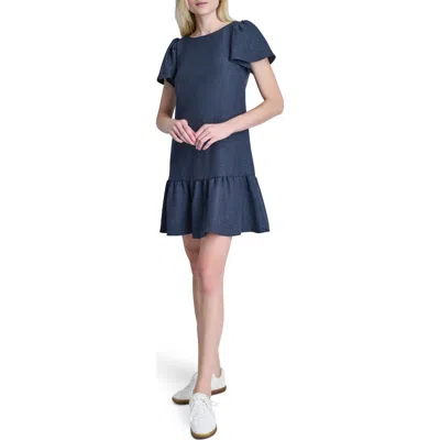 Dkny Trapeze Dress In Blue