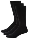 Dkny Men's 3-pack Ribbed Crew Socks In Black