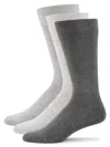 Dkny Babies'  Men's 3-pack Ribbed Crew Socks In Medium Grey