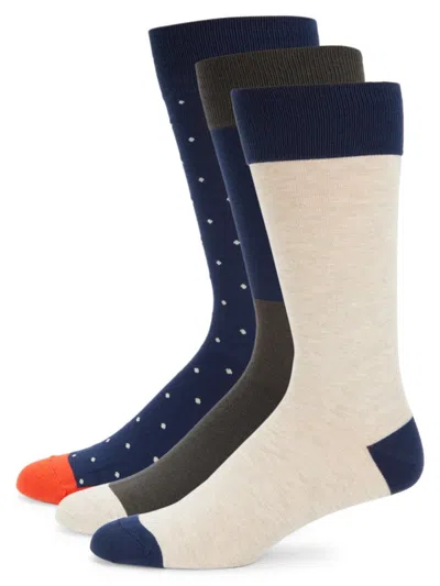 Dkny Men's 3-piece Crew Socks In Navy