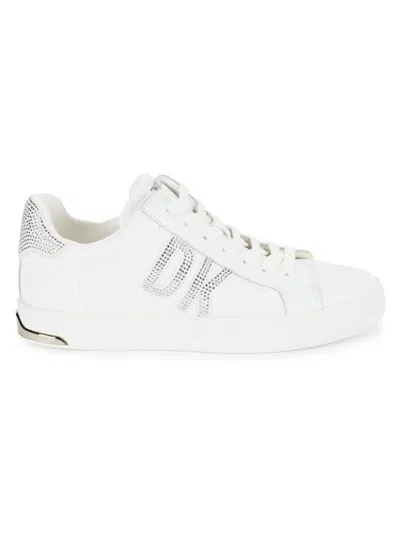 Dkny Men's Abeni Embellished Logo Sneakers In Bright White