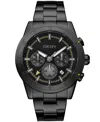 Dkny Men's Bryant Park Chronograph Black Stainless Steel Bracelet Watch, 44mm