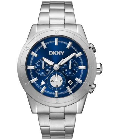 Dkny Men's Bryant Park Chronograph Stainless Steel Bracelet Watch, 44mm