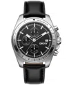 Dkny Men's Central Park Chronograph Black Leather Strap Watch, 42mm