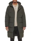 Dkny Men's Classic Fit Quilted Parka Jacket In Dark Olive