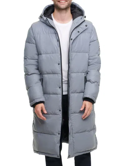 Dkny Long Hooded Parka Men's Jacket, Created For Macy's In Reflection