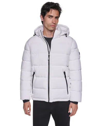 Dkny Men's Classic Puffer Jacket In White