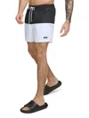 Dkny Colorblock Swim Trunks In Black