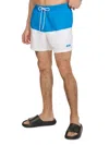 Dkny Colorblock Swim Trunks In Blue