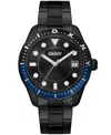 Dkny Men's Crosby Sport Black Stainless Steel Bracelet Watch, 42mm