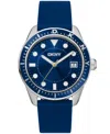 Dkny Men's Crosby Sport Blue Silicone Strap Watch, 42mm