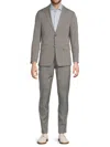 Dkny Men's Grid Slim-fit Two-button Suit In Gray