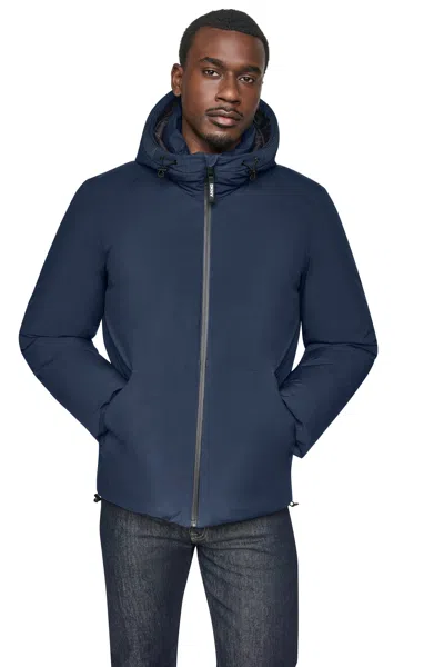 Dkny Men's Hooded Puffer Jacket In Blue