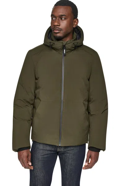 Dkny Men's Hooded Puffer Jacket In Green