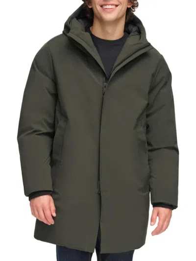 Dkny Stretch Arctic Hooded Jacket In Green