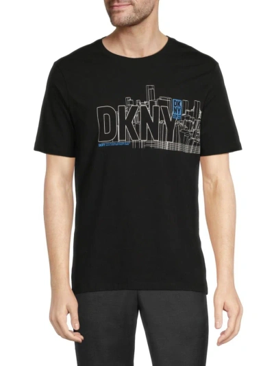 Dkny Men's Logo Graphic T Shirt In Black