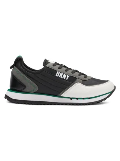 Dkny Men's Logo Running Sneakers In Green