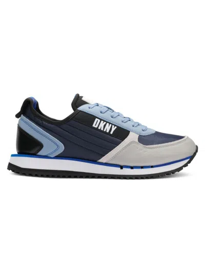 Dkny Men's Logo Running Sneakers In Navy