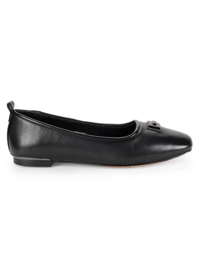 Dkny Men's Lory Leather Ballet Flats In Black