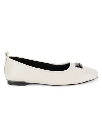 Dkny Men's Lory Leather Ballet Flats In Pebble