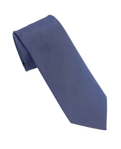 Dkny Men's Matte Satin Slim Design Tie In Blue