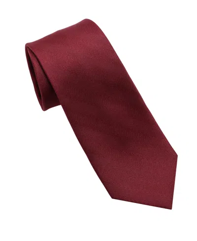Dkny Men's Matte Satin Slim Design Tie In Red