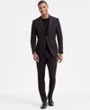 Dkny Men's Modern-fit Nested Suit In Brown