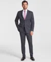 Dkny Men's Modern-fit Nested Suit In Grey Plaid