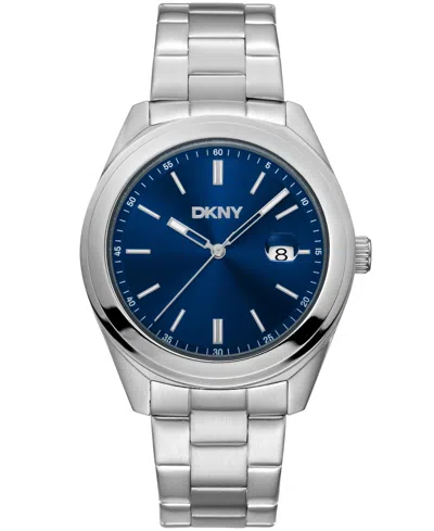 Dkny Men's Modernist Classics Dark Blue Stainless Steel Bracelet Watch, 40mm