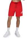 Dkny Men's Core Arch Logo Stretch 7" Volley Shorts In Red