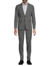 Dkny Men's Plaid Two-button Slim-fit Suit In Gray