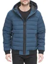 Dkny Men's Quilted Classic Fit Puffer Jacket In Blue Steel