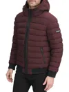 Dkny Men's Quilted Classic Fit Puffer Jacket In Heather Grey