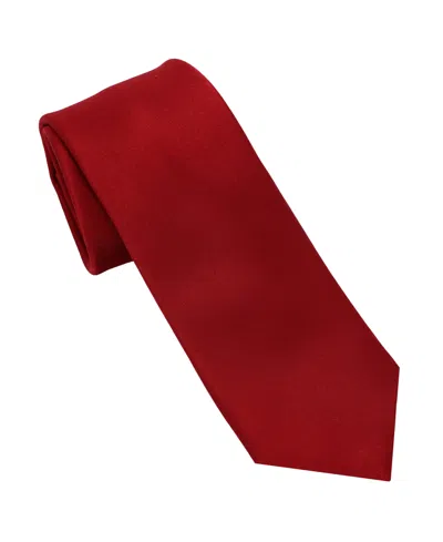 Dkny Men's Shine Satin Slim Design Tie In Red